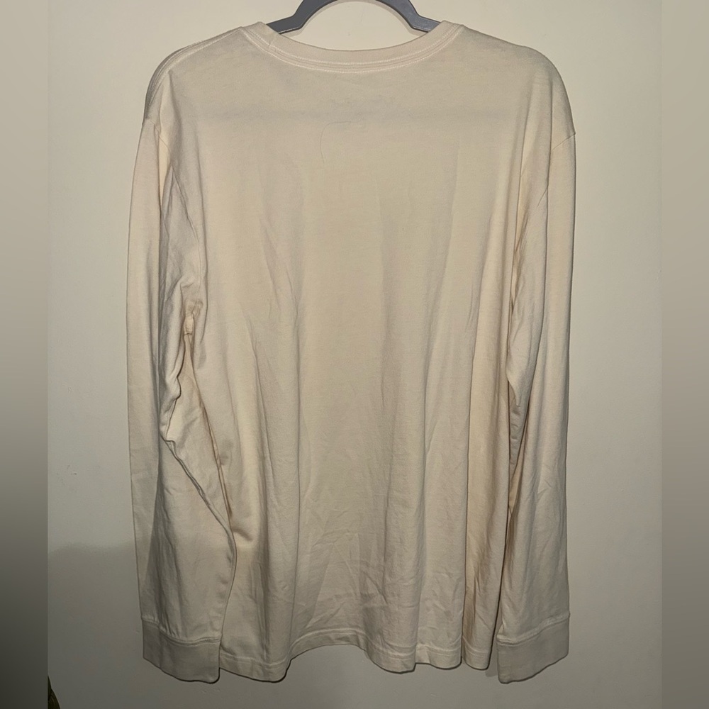 Life Is Good Off-White Long Sleeve Men's Tee with Blue Graphic - Picture 4 of 4